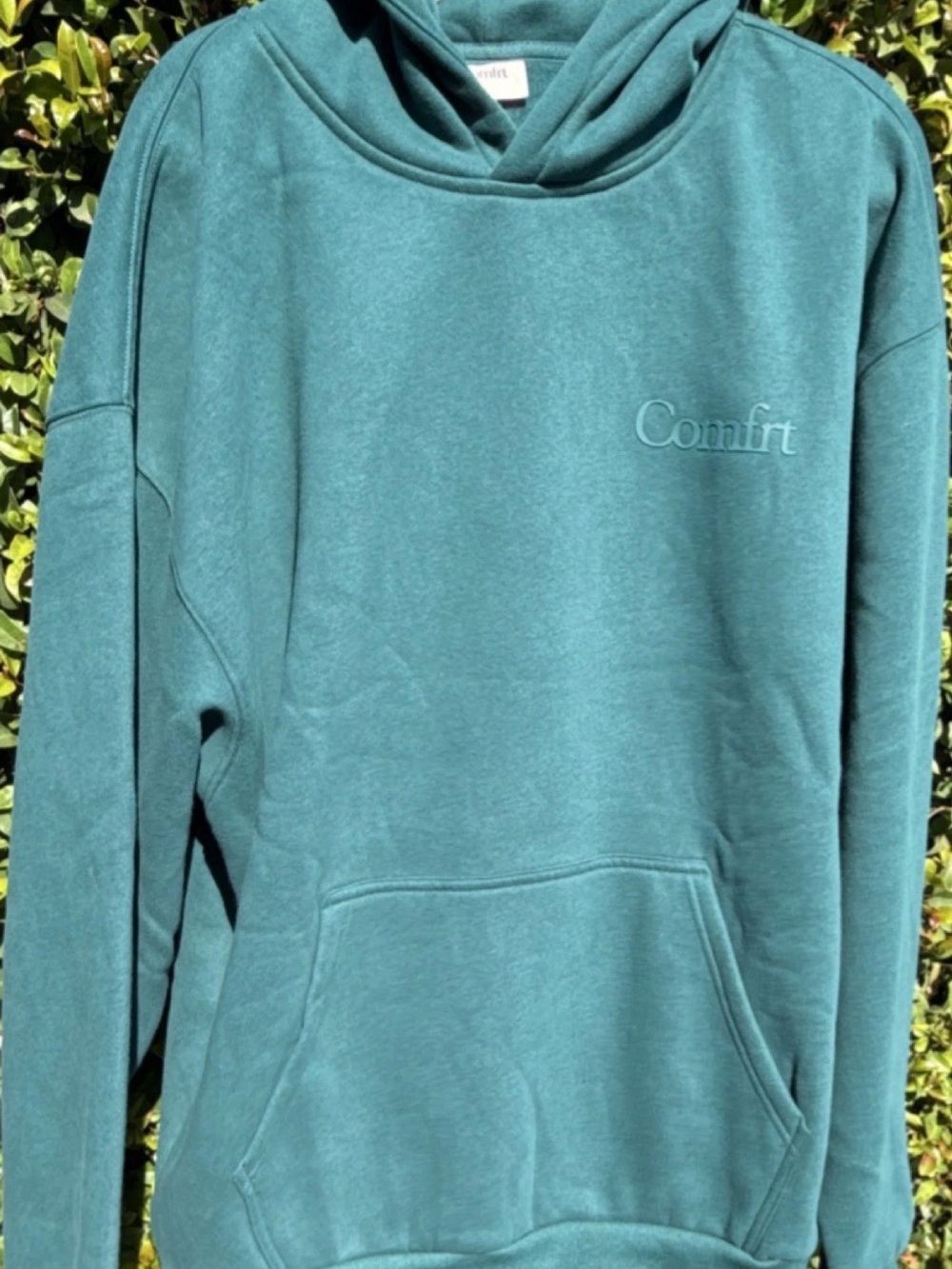 Comfort Teal Pullover Hoodie - Men XL